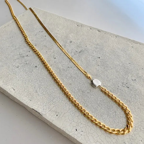 long combination necklace